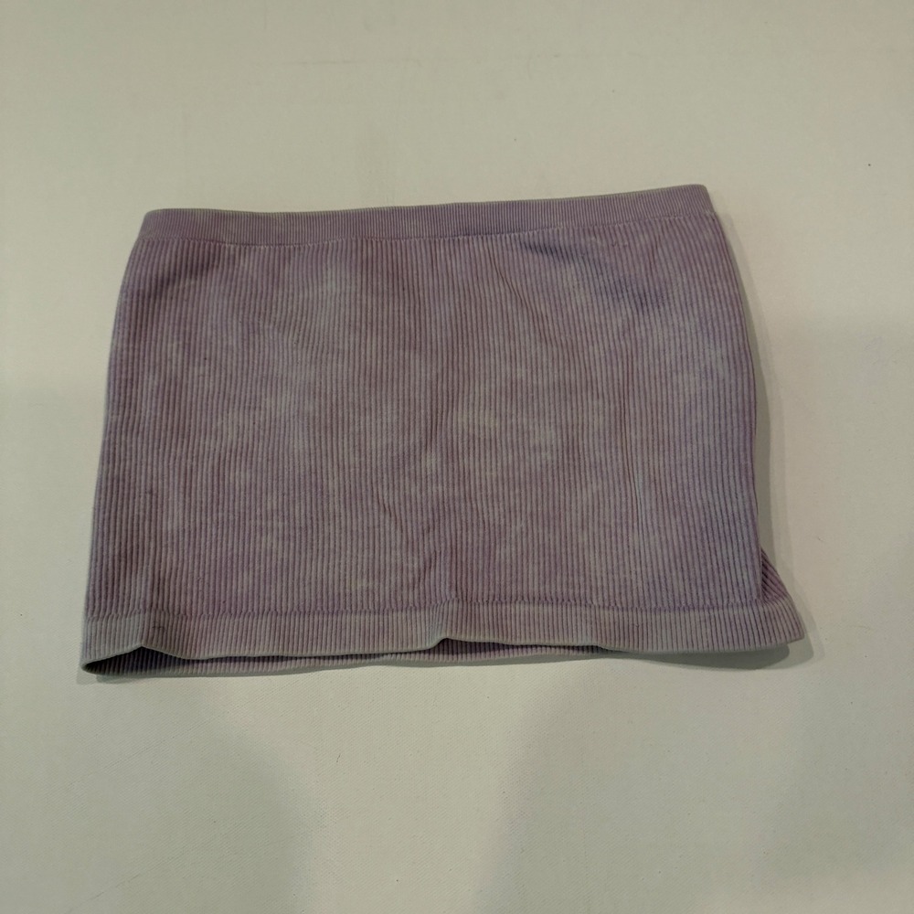 Aeropostale Seriously Soft Seamless Bandeau Ribbed Tube Top Purple Wash M